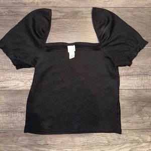 H&M Square Neck Puff Sleeves Top